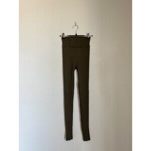 KITH Women's Ribbed Sweater Leggings in Olive Green Size XS